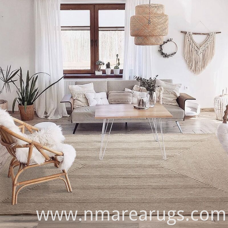 Big Large Size Wool Braided Living Room Rug